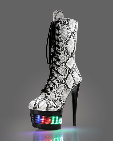 A71 Divine Selection Led Grey Snake Boots