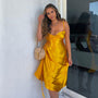 Satin Slip Dress with Slit