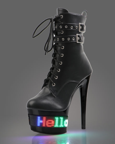 A72 Divine Selection Led Buckle Boots