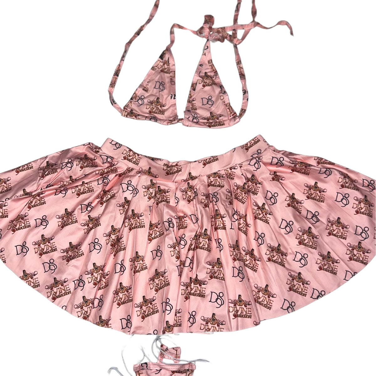 Exotic Dance Wear Two Piece with Skirt Divine Selection