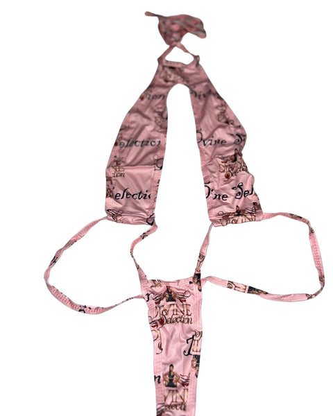 Exotic Dance Wear Oriental Pink One Piece Divine Selection