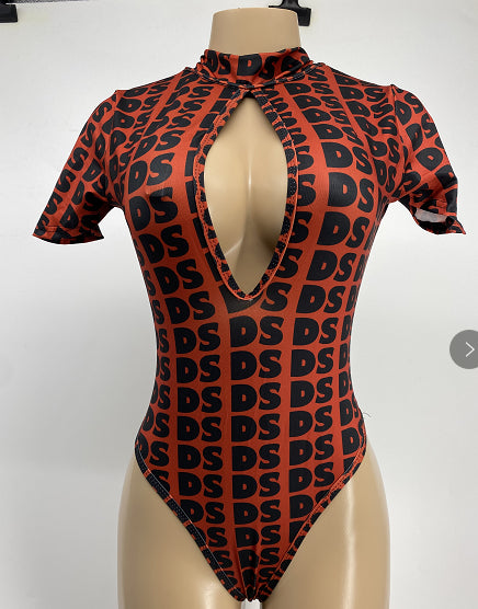 Short-Sleeve One-Piece Dance Set