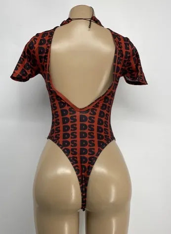 Short-Sleeve One-Piece Dance Set