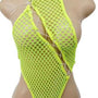 Exotic Dance Wear Lemon-Candy Laced and Net Strip Outfit