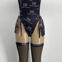 One-Piece Dance Set with Fishnet Stockings