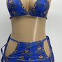 Exotic Dance Wear Sapphire Divine Selection Two Piece Full Bottom