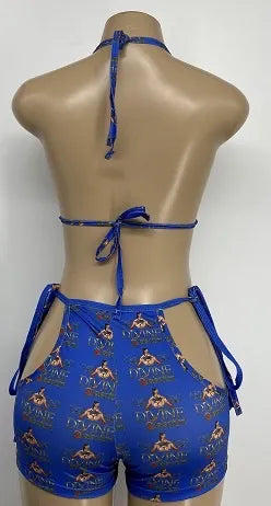 Exotic Dance Wear Sapphire Divine Selection Two Piece Full Bottom