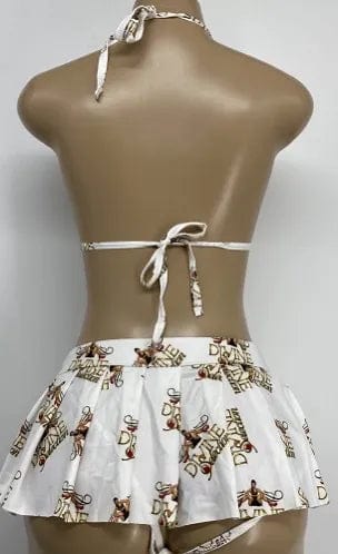 Exotic Dance Wear White Marble Divine Selection Three Piece